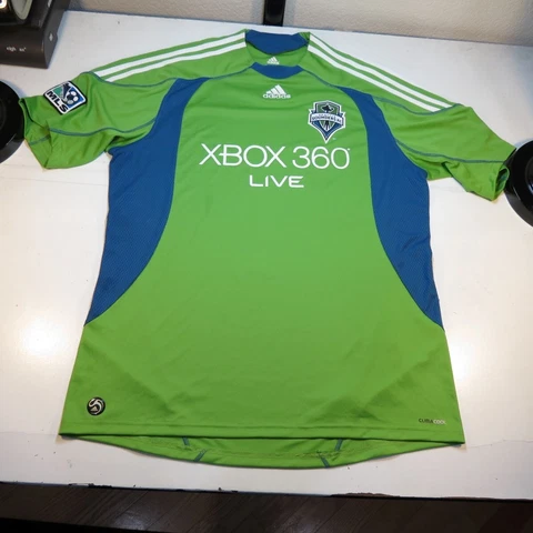 ADIDAS SEATTLE SOUNDERS FC MLS SOCCER CLUB XBOX JERSEY SHIRT Mens XL Green Cover