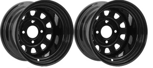 Black ATV Rims Wheels 12" ITP Delta Yamaha Grizzly Bruin 350 400 450 - Picture 1 of 3