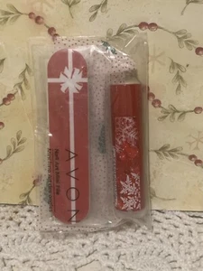 Avon Winter delights lip balm candy cane & nail art mini nail file stocking gift - Picture 1 of 4