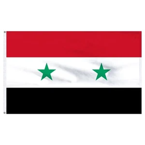 3x5 Syrian Syria 2 Star Polyester Flag 3' x 5 ft Flag Banner Grommets Premium - Picture 1 of 5