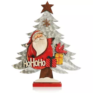 Dekorativer Aufsteller für Weihnachten - Tannenbaum aus Holz - 39cm - Bild 1 von 8