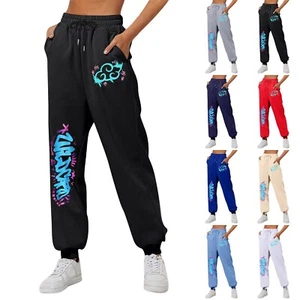 Women's Casual Fashion Sweatpants Small Printed Casual Pants - Picture 1 of 36