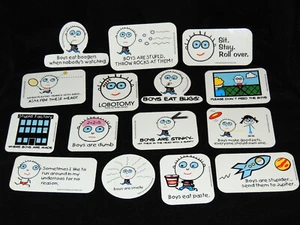Boys Are Smelly Stickers Series 1 Complete Set of 15 - 2003 Die-Cut RARE VINTAGE - Picture 1 of 5