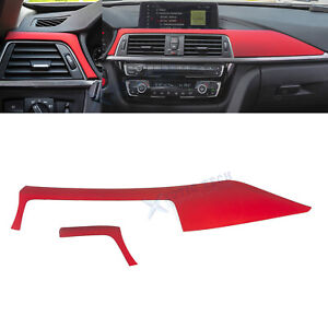 Sporty Red Center Console Interior Accessories Cover For BMW 3 4 Series F30 F31