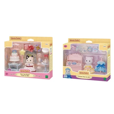 Sylvanian Families Princess Dress Up Set & Party Time Tuxedo Cat Set Bundle (3+ - Image 1 of 4