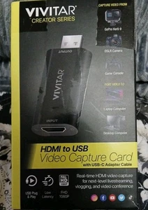 Vivitar Creator Series HDMI to USB Video Capture Card with Real-time HDMI Video - Picture 1 of 4
