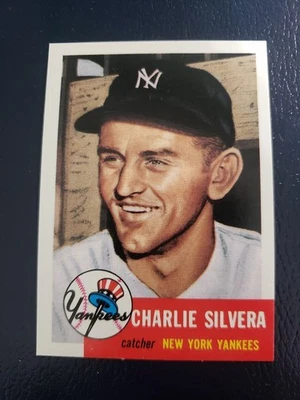 Charlie Silvera New York Yankees 1991 Topps Archives 1953 T Reprint BLANK BACK - Image 1 of 2