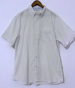 Weatherproof Vintage White Cotton Button Up Shirt Short Sleeve Men’s Size XL - Picture 1 of 7