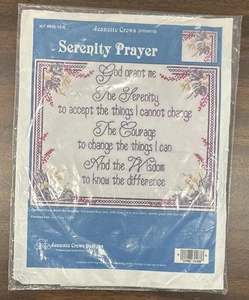 Jeanette Crews Designs Serenity Prayer Counted Cross Stitch Kit 9 1/2” x 7 1/2” - Picture 1 of 2
