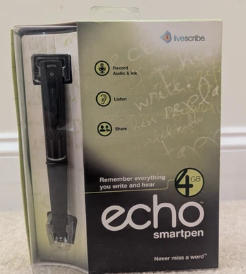  BRAND NEW SEALED 2010 Livescribe Echo smartpen 4GB Record and Write #APA-00006 - Image 1 of 4