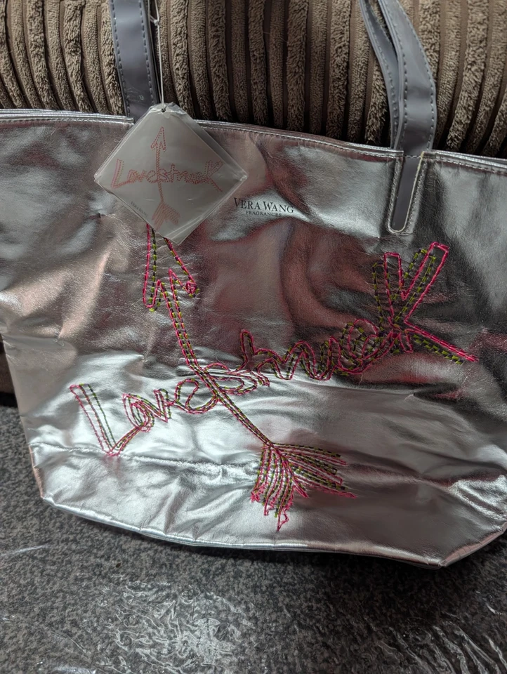 Vera Wang Silver Coloured Perfume Lovestruck Tote Bag Shopper Shoulder Bag - Image 1 of 3