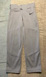 Nike team boys NEW baseball pants gray long size XS black swoosh - Picture 1 of 6