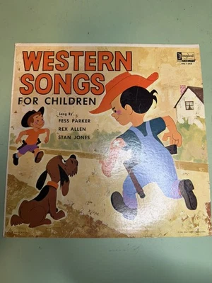 Walt Disney 12” Vinyl Album Western Songs For Children US DQ1244 (1963) - Image 1 of 4