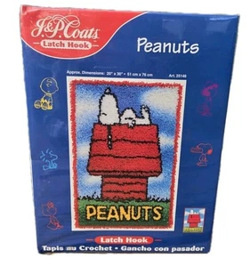 J&P Coats Peanuts Snoopy Latch Hook Kit 50th Celebration 20 x 30” - New - Picture 1 of 5