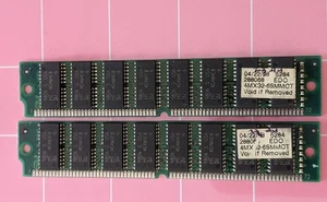 32 MB 2x16 MB EDO 60ns MICRON 4Mx32-6SMMCT 5,0 V 72 pines Sim Ram Kit de memoria DRAM - Imagen 1 de 9