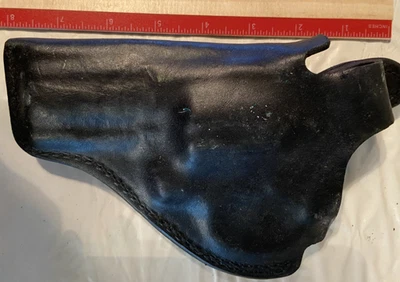 FUNDA PISTOLA CUERO NEGRO VINTAGE DE SANTIS 32 Foto 1 de 3