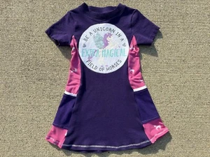 Be a Unicorn in a Field of Horses toddler 4t tunic upcycled t shirt dress - Picture 1 of 8