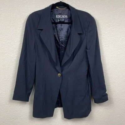 Blazer Escada Margaretha Ley Lana Longline Traje Ropa de Hombre Talla 44 Foto 1 de 4