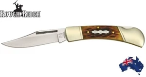 ROUGH RIDER - STAINLESS STEEL POCKET FOLDING KEY RING KNIFE - MINI UTILITY - Picture 1 of 1