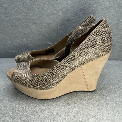 UGG sandali donna zeppa 8 scarpe tessili serpente punta aperta F29012L