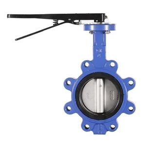6” LUG Butterfly Valve w/ Ductile Iron Body/ Disc- BUNA Seat w/ Handle - Picture 1 of 2