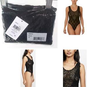 Hanky Panky Womens Venise Lace Thong Bodysuit Black Sz M NWT 488576