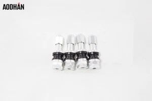 AodHan V1 Silver Aluminum Valve Stem Fits Standard 0.453" Stem Holes (Set of 4) - Picture 1 of 1