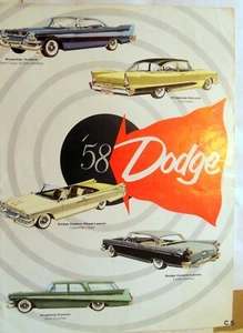 DODGE 58 ~ ORIGINALPROSPEKT ~ (S) - Bild 1 von 4