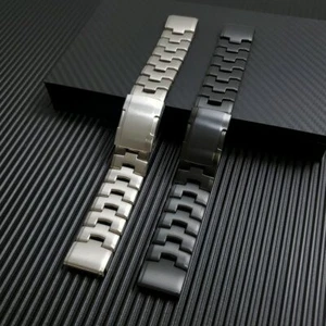 Titanium Alloy + Stainless Steel Band Strap For Garmin Fenix 6 6x Pro 5 5x Plus - Foto 1 di 14