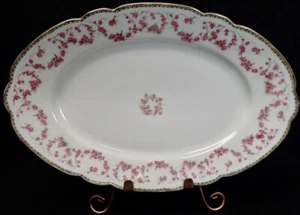 Schumann Bavaria Germany ORIGINAL BRIDAL ROSE Large 15 1/2" Oval Serving Platter - Picture 1 of 11