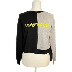 NWT Society 212 Color Block Neon "Unbothered" Crewneck Sweatshirt MEDIUM - Picture 1 of 2