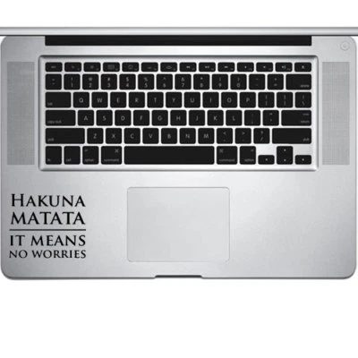 Hakuna Matata No Worries Decal Sticker for Trackpad Macbook Laptop Car Window - Image 1 of 4