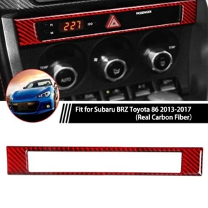 Cubierta de marco de consola central de fibra de carbono para Subaru BRZ Toyota 86 2013-2017 roja - Imagen 1 de 6