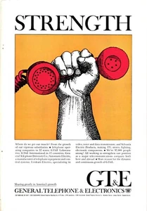 Print Ad General Telephone & Electronics America's Muscle Growth Vintage c1964 - Picture 1 of 1