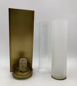 Pottery Barn Pearson Tube Sconce Single w/ Shade Tumbled Brass 15"h #1662 - Picture 1 of 7