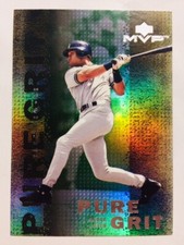 2000 Upper Deck MVP Derek Jeter Pure Grit Foil Insert Card 