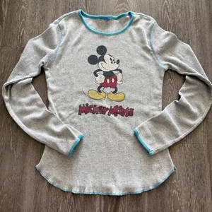 Camiseta térmica vintage años 80 Disney Mickey Mouse para mujer manga larga - talla S - Imagen 1 de 6