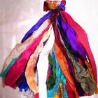 Lot Pure Silk Vintage Sari Tassels Journal 50 Strands 8" Plain Solid #Abfns