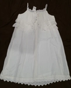 Gap Kids White Eyelet Cotton Lined Sleeveless Dress Lined Girls Size 10 - Picture 1 of 6