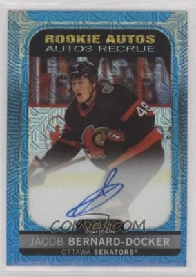 2021-22 O-Pee-Chee Platinum Rookie Autos Blue Traxx #R-BE Jacob Bernard-Docker - Image 1 of 2