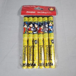 Disneyland Resort Character 6 Pen Set Mickey Mouse Movies Yellow Walt Disney New - Picture 1 of 4
