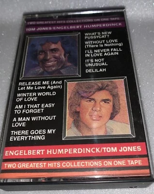 Vintage Tom Jones & Engelbert Humperdinck Greatest Hits 1983 Cassette Tape Foto 1 de 2