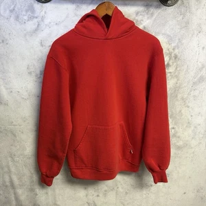 Felpa con cappuccio Russell Athletic vintage anni 80 uomo M 19,5x24 rossa USA - Foto 1 di 14