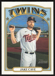 2021 Topps Heritage Jake Cave #390 Minnesota Twins - Picture 1 of 2