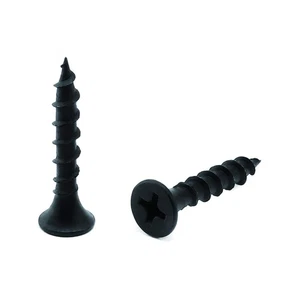 #8 x 1" Holzschraube 100 Stück schwarz phosphatbeschichtet Edelstahl flach Traversenkopf Fa - Bild 1 von 7