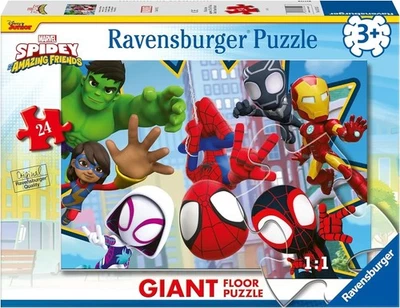 Новый и запечатанный Ravensburger 03182 Spidey друзей 24 шт гигантский пол головоломка - Изображение 1 из 4