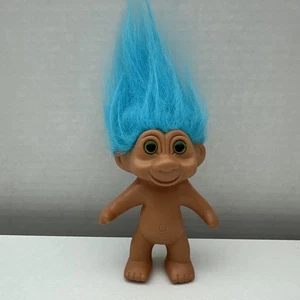 Muñeca Troll Vintage T.N.T. Muñeca Blue Hair Green Eyes 1991 5" - Imagen 1 de 6