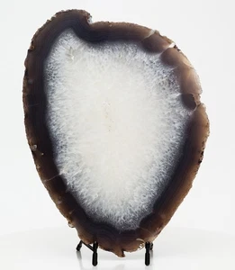 Agate Geode Slab Slice Natural Polished Quartz Decor 11.18” 5.20 lbs H0968 - Picture 1 of 12