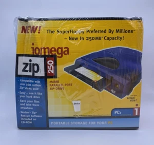 Iomega ZIP250 External Parallel Drive Model: Z250USBPCM 04160D01 ZIP, NEW - Photo 1/9