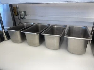 4-Vollrath Dritte 1/3 Größe 6" Tiefe Edelstahl Lebensmittel Pfanne NSF - Bild 1 von 3